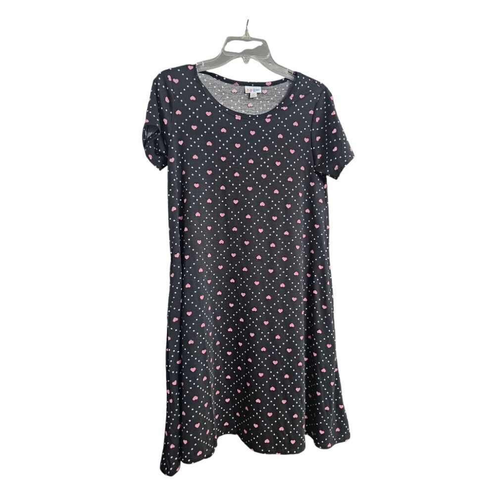 LULAROE Jessie Swing Dress Heart Print Pockets - Size XS